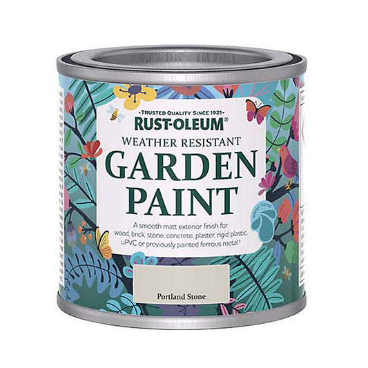 Rust-Oleum Portland Stone Matt Multi-surface Exterior Topcoat Paint, 125ml Tin