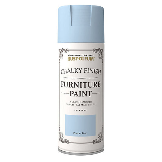 Rust-Oleum Powder blue Matt Chalky effect Multi-surface Spray paint, 400ml
