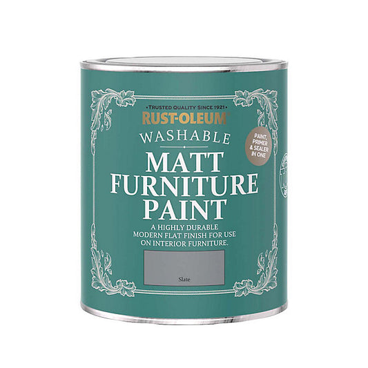 Rust-Oleum Slate Matt Multi-room Furniture paint, 750ml
