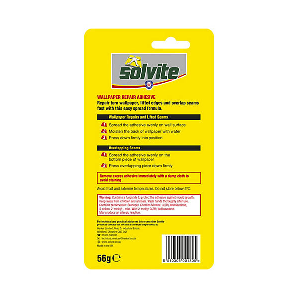 Solvite Ready mixed Wallpaper repair Adhesive 56g