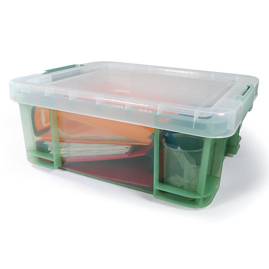 Tontarelli Pro store Heavy duty Sage 18L Medium Plastic Stackable Storage box with Lid