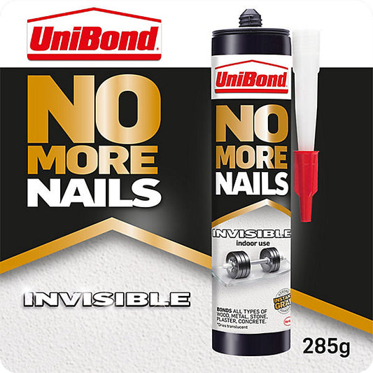 UniBond No More Nails Invisible Multi-material Grab adhesive 285g