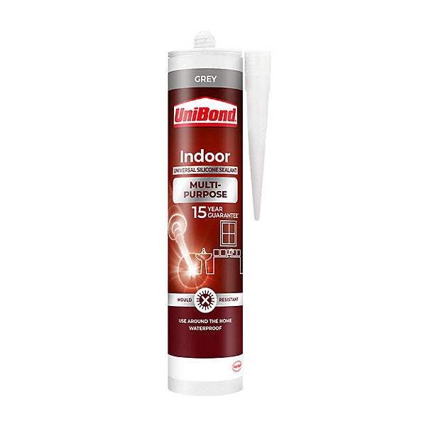 UniBond Silicone-based Grey Sealant, 280ml