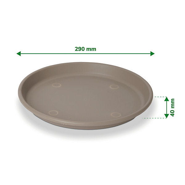 Verve Florus Taupe Bell pot Saucer (Dia)29cm