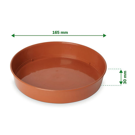 Verve Lei Brown Grow pot Saucer (Dia)16.5cm
