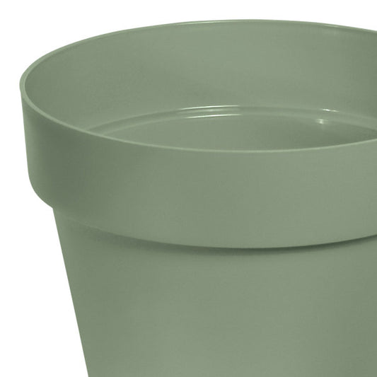 Verve Nurgul Matt Deep lichen green Plastic Plant pot (Dia) 30cm, (H)26.6cm, 12L