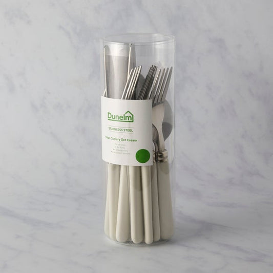 Cream 16 Piece Cutlery Set