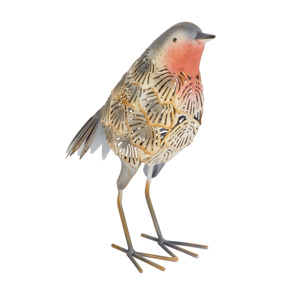 Metal Robin Indoor Outdoor Ornament