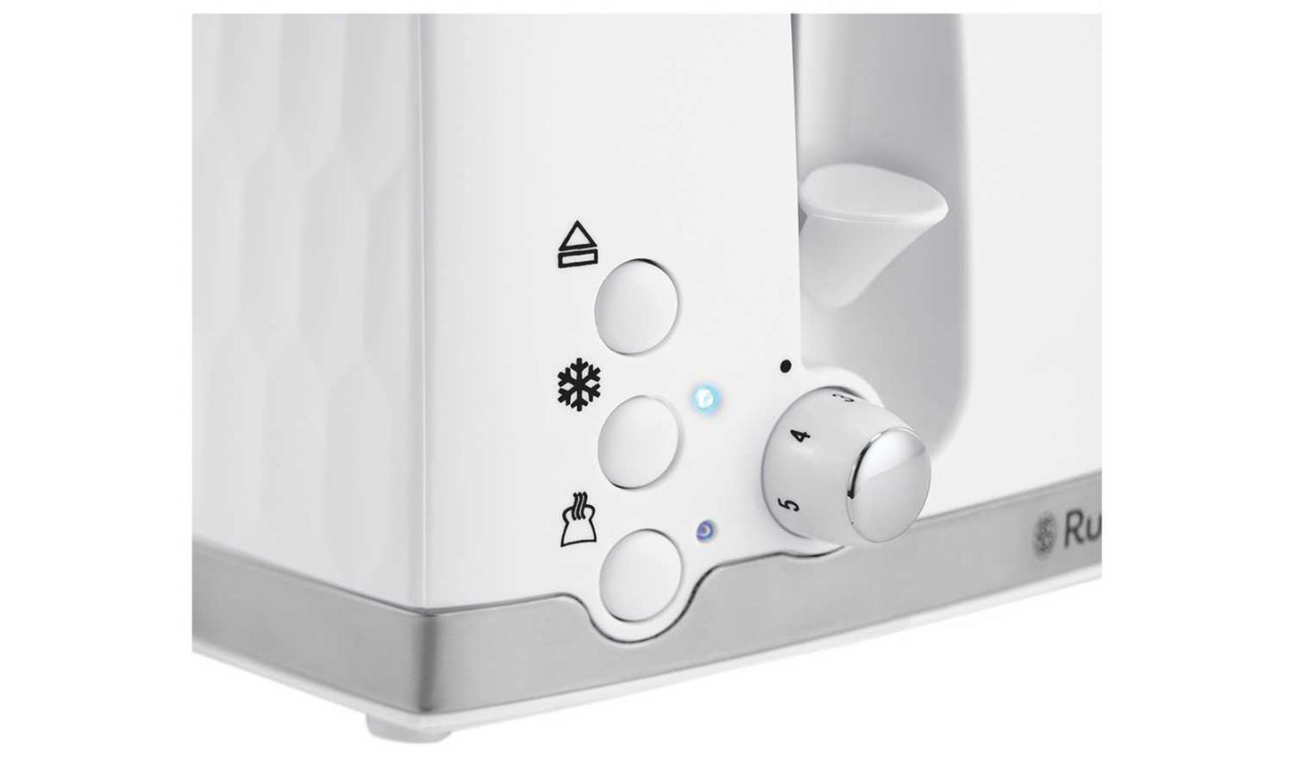 Russell Hobbs 26070 Honeycomb 4 Slice Toaster - White