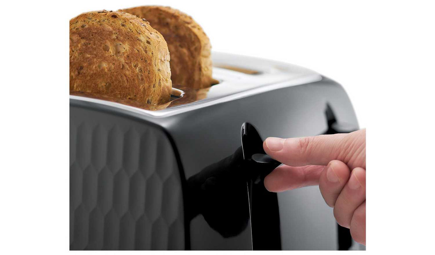 Russell Hobbs 26071 Honeycomb 4 Slice Toaster - Black
