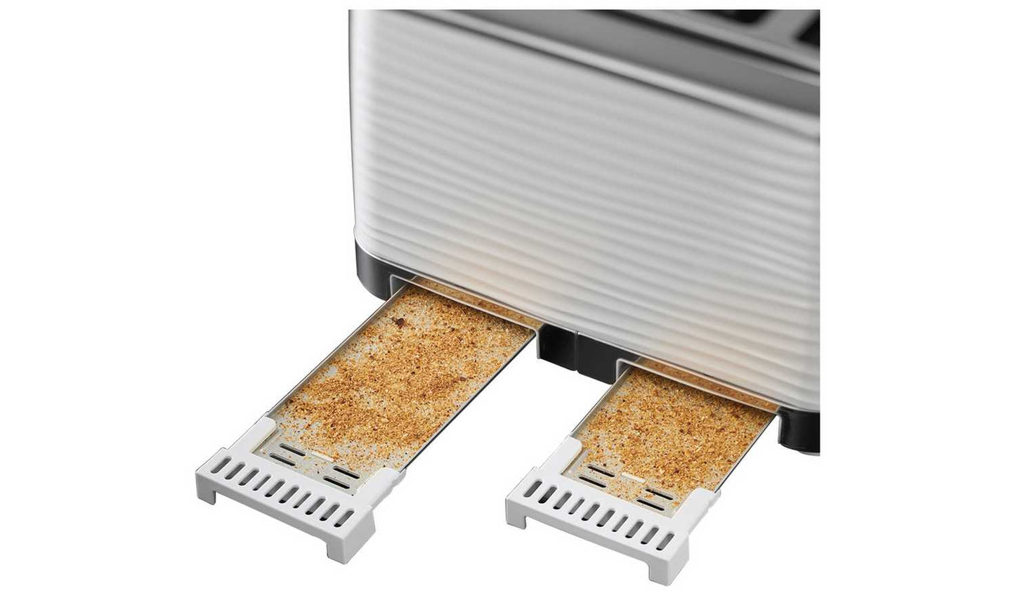 Russell Hobbs Inspire 4 Slice White Plastic Toaster 24380