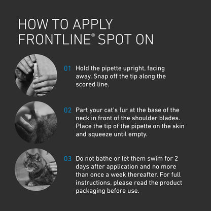 FRONTLINE Spot On Flea & Tick Treatment Cat 3 Pack