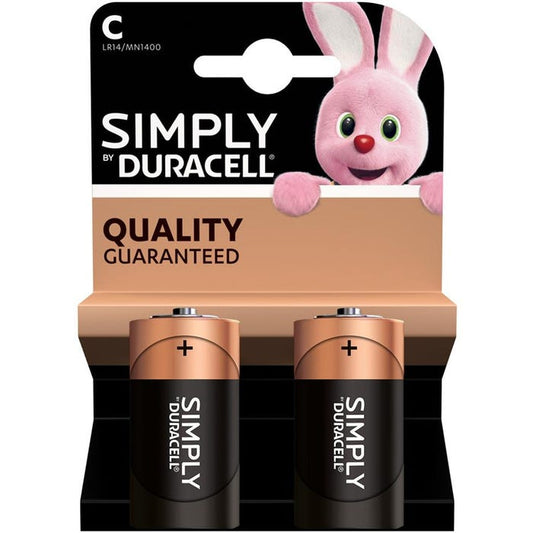 Duracell Simply Batteries - C (Pack of 2)