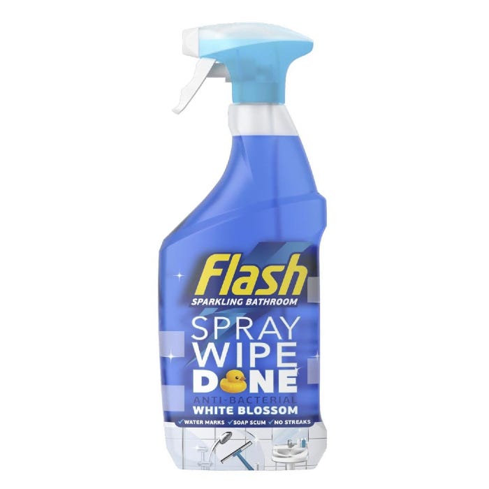 Flash Spray Wipe Done Anti-Bacterial White Blossom, 800ml