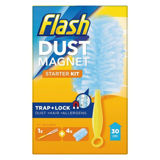Flash Duster Dust Magnet Starter Kit (1 Handle + 4 Refills)