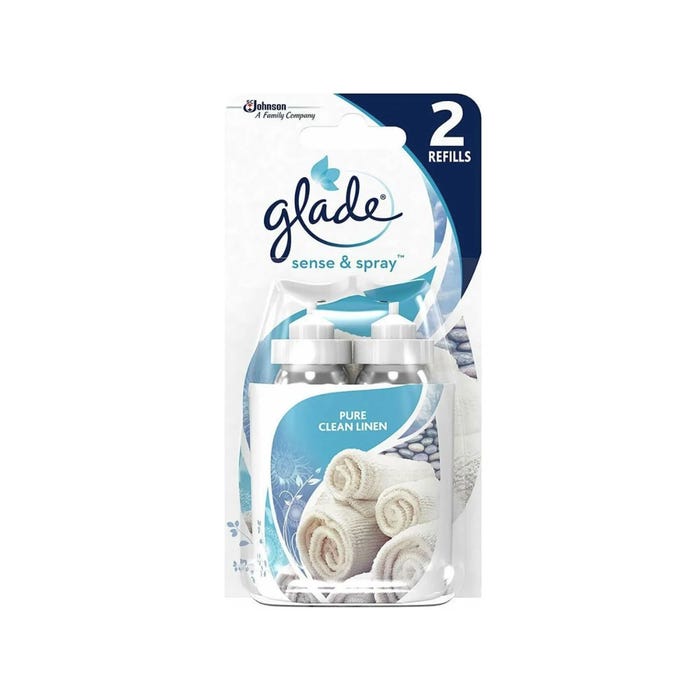 Glade Sense & Spray Twin Refill Clean Linen Air Freshener 2x18ml
