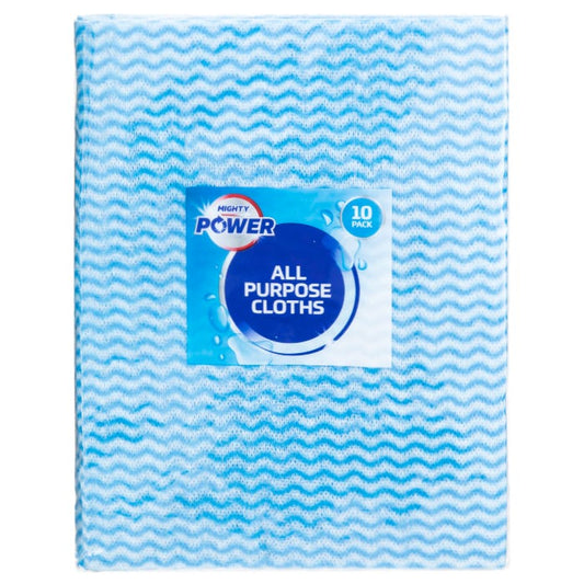Mighty Power All Purpose Cloths, (Pack of 10)