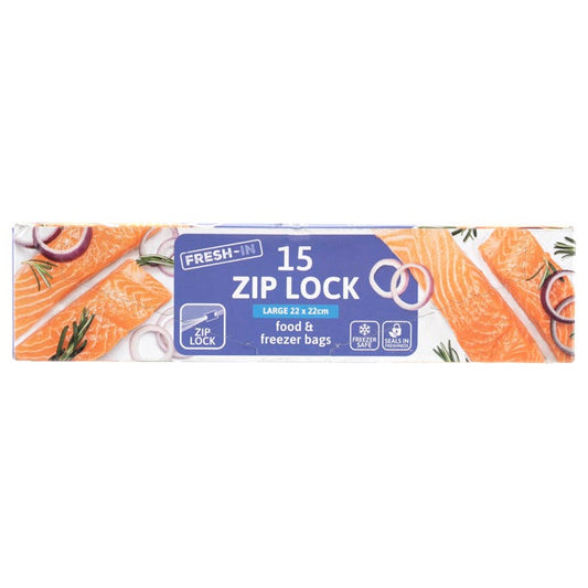 Zip Lock Food & Freezer Bags (Pack of 15)