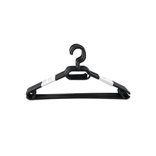 Plastic Hangers Set - Black (Pack of 10)