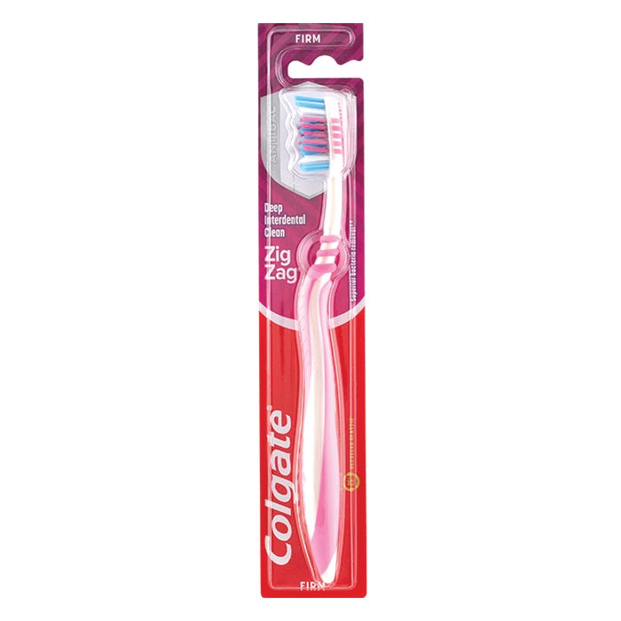 Colgate Antibacterial Zig Zag Firm Toothbrush - Pink