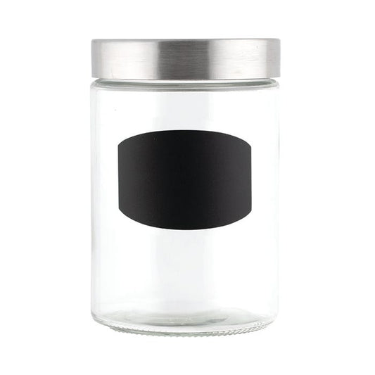 Round Glass Jar With Chalkboard Label, 1250ml