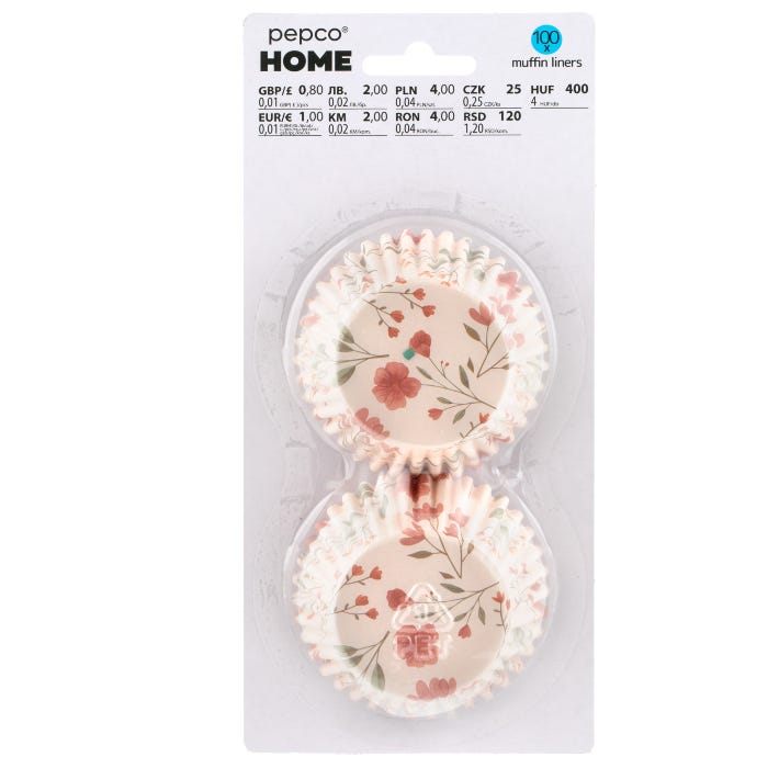 Floral Muffin Liners (Pack of 100)