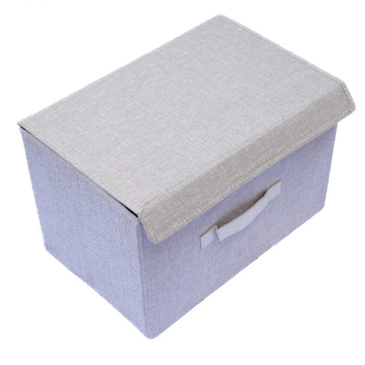 Canvas Foldable Box - Cream, 39 x 25 x 25cm
