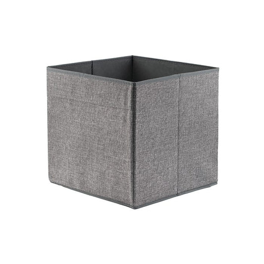 Canvas Foldable Box - Grey, 32 x 32 x 32cm