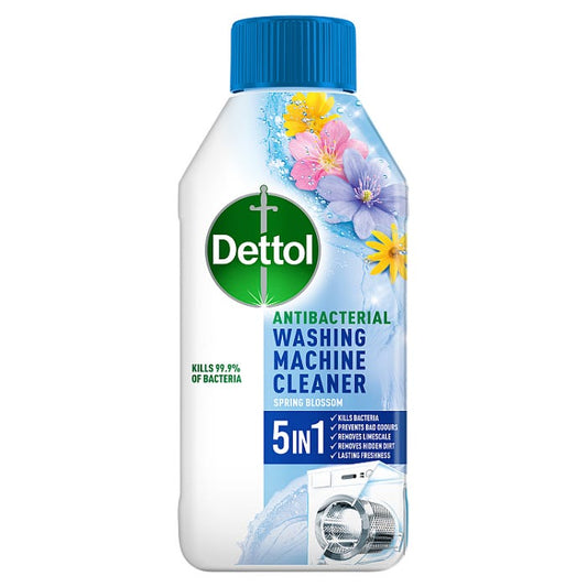 Dettol 5 in 1 Spring Blossom Antibacterial Washing Machine Cleaner, 250ml