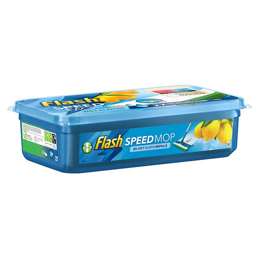 Flash Speedmop Antibacterial Lemon Cleaning Wipes, 24 Wipes