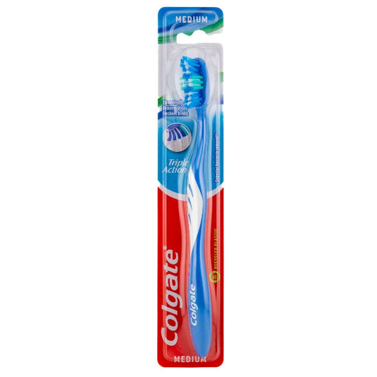 Colgate Triple Action Toothbrush - Blue, Medium
