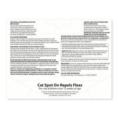 Beaphar Plant-Based Spot-On Flea Repellent for Cats 3 Pipette