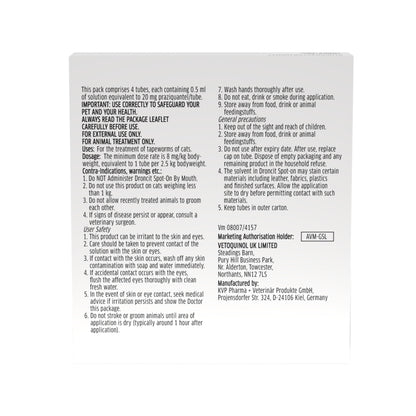 Droncit Spot-On Tapewormer For Cats from 1kg 4 Pack