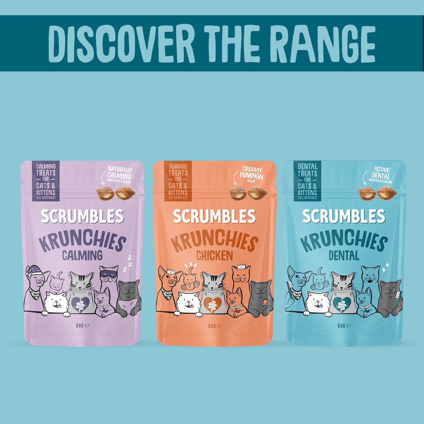 Scrumbles Krunchies Dental Cat Treats