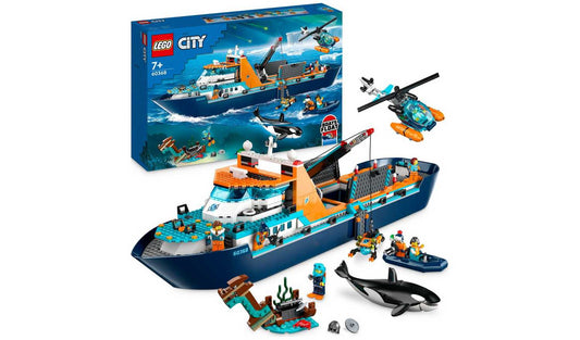LEGO City Arctic Explorer Ship, Big Floating Boat Toy 60368