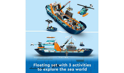 LEGO City Arctic Explorer Ship, Big Floating Boat Toy 60368