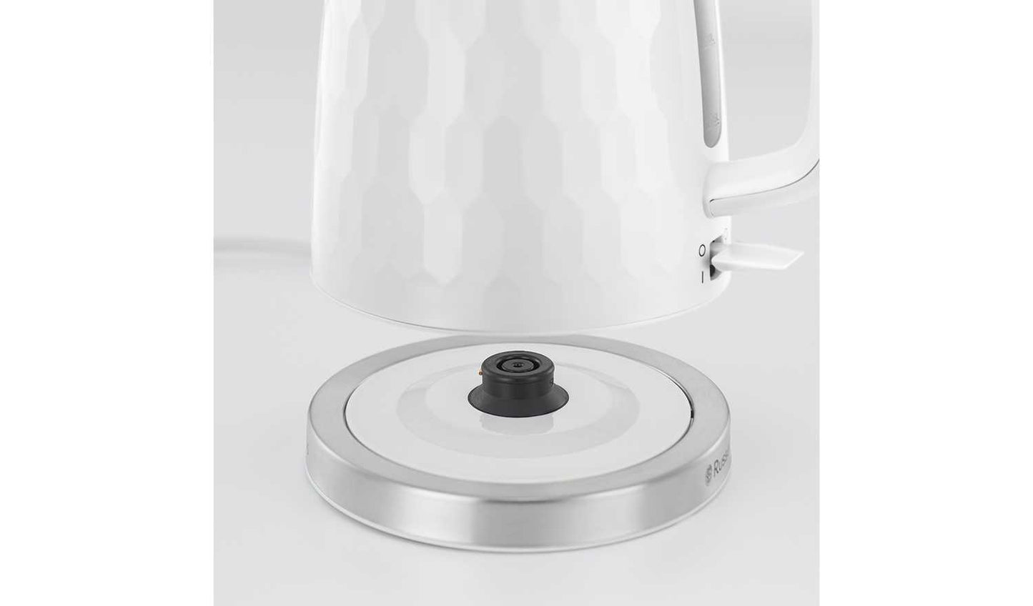 Russell Hobbs Honeycomb White Plastic Kettle 26050