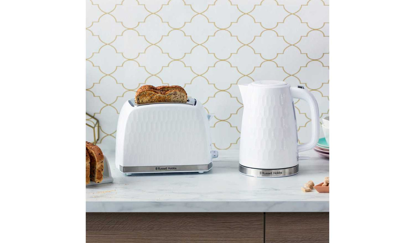 Russell Hobbs Honeycomb White Plastic Kettle 26050