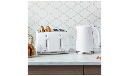 Russell Hobbs Honeycomb White Plastic Kettle 26050