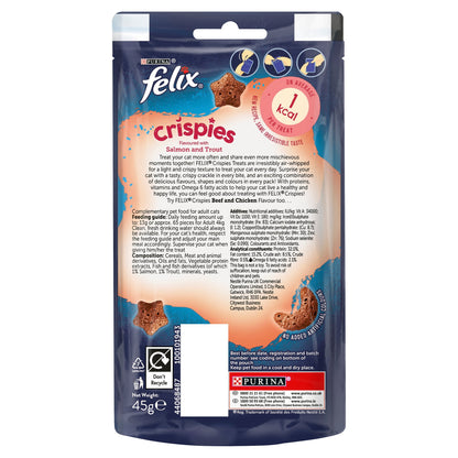 Felix Crispies Cat Treats Salmon & Trout 45g