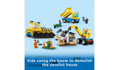 LEGO City Construction Trucks & Wrecking Ball Crane 60391