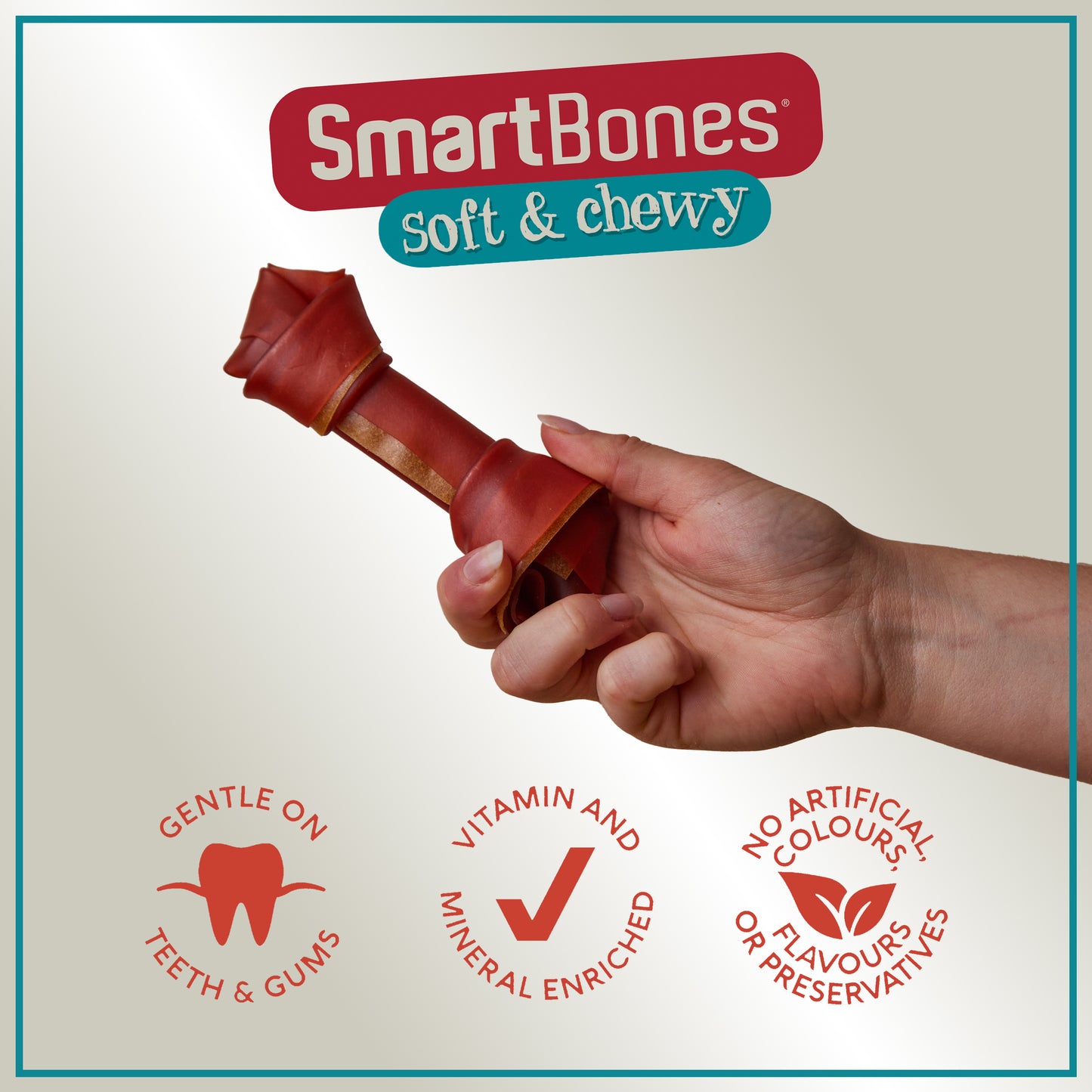SmartBones Rawhide Alternative Beef Chew For Medium Breed Dogs 4 Pack