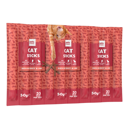 Pets at Home Cat Treat Sticks Turkey & Lamb 10x5g