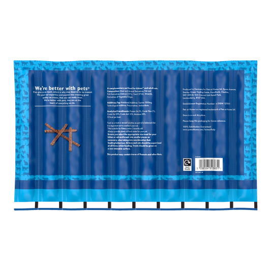 Pets at Home Cat Treat Sticks Salmon & Trout 10x5g
