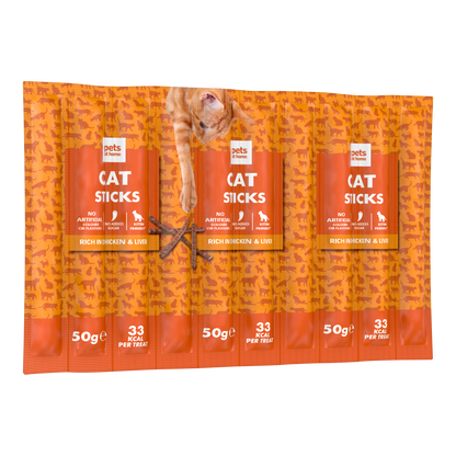Pets at Home Cat Treat Sticks Chicken & Liver 10x5g