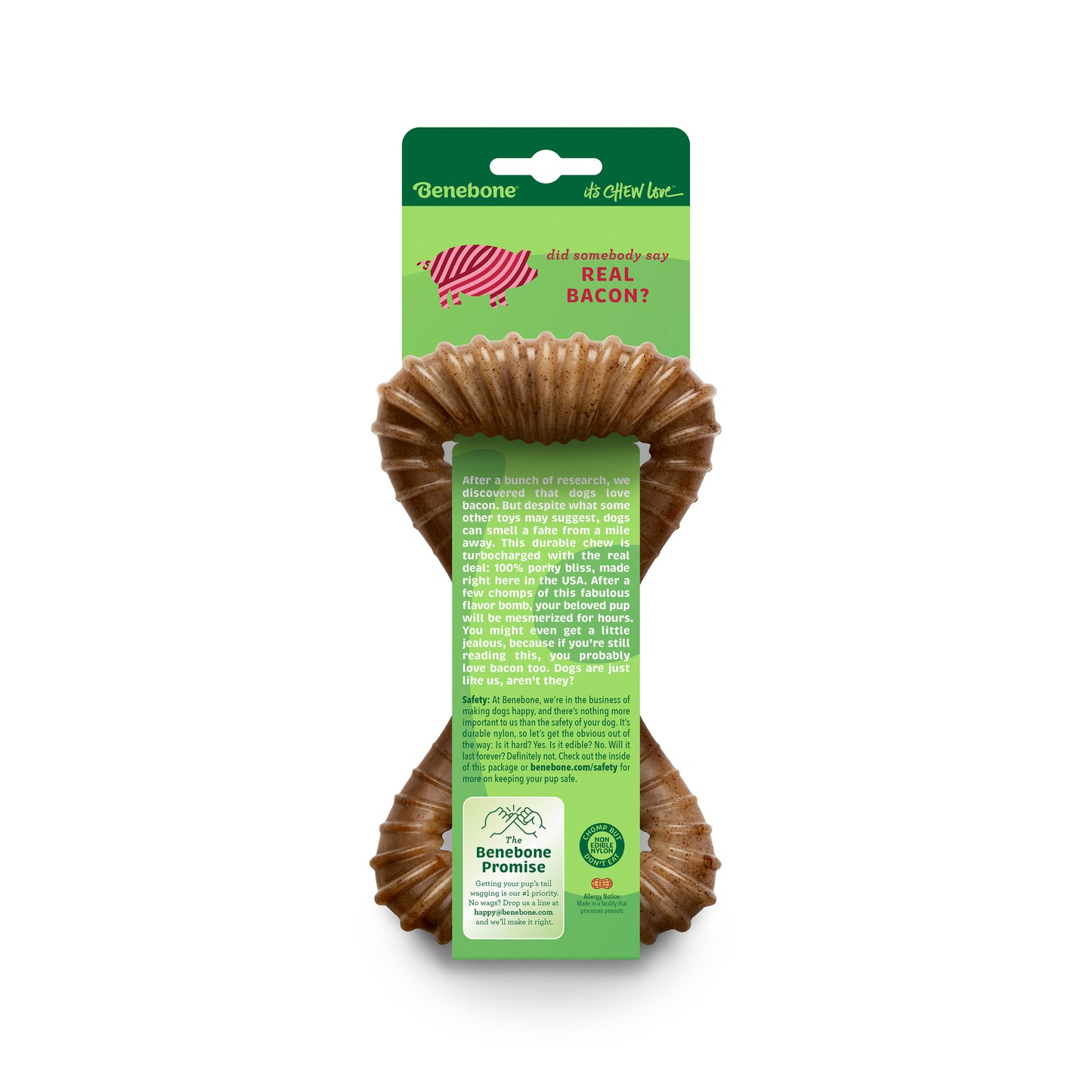 Benebone Dental Durable Bacon Flavour Dog Chew Toy