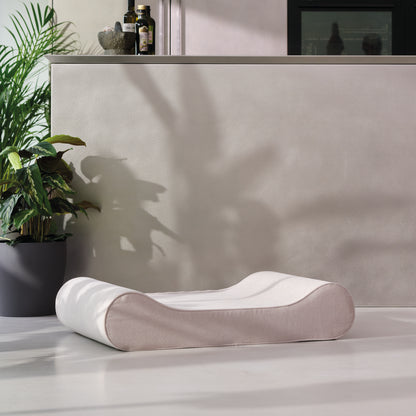 Noble Chenille Curved Dog Mattress Biscuit Medium