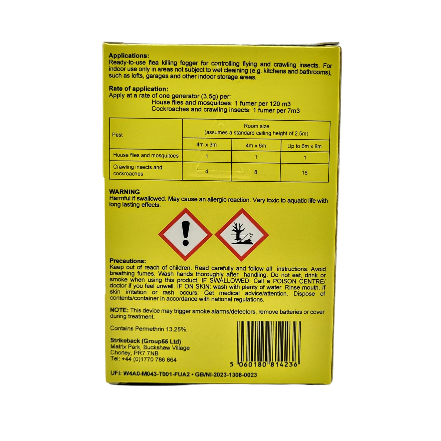 Strikeback Flea Killing Fogger 3.5g x2