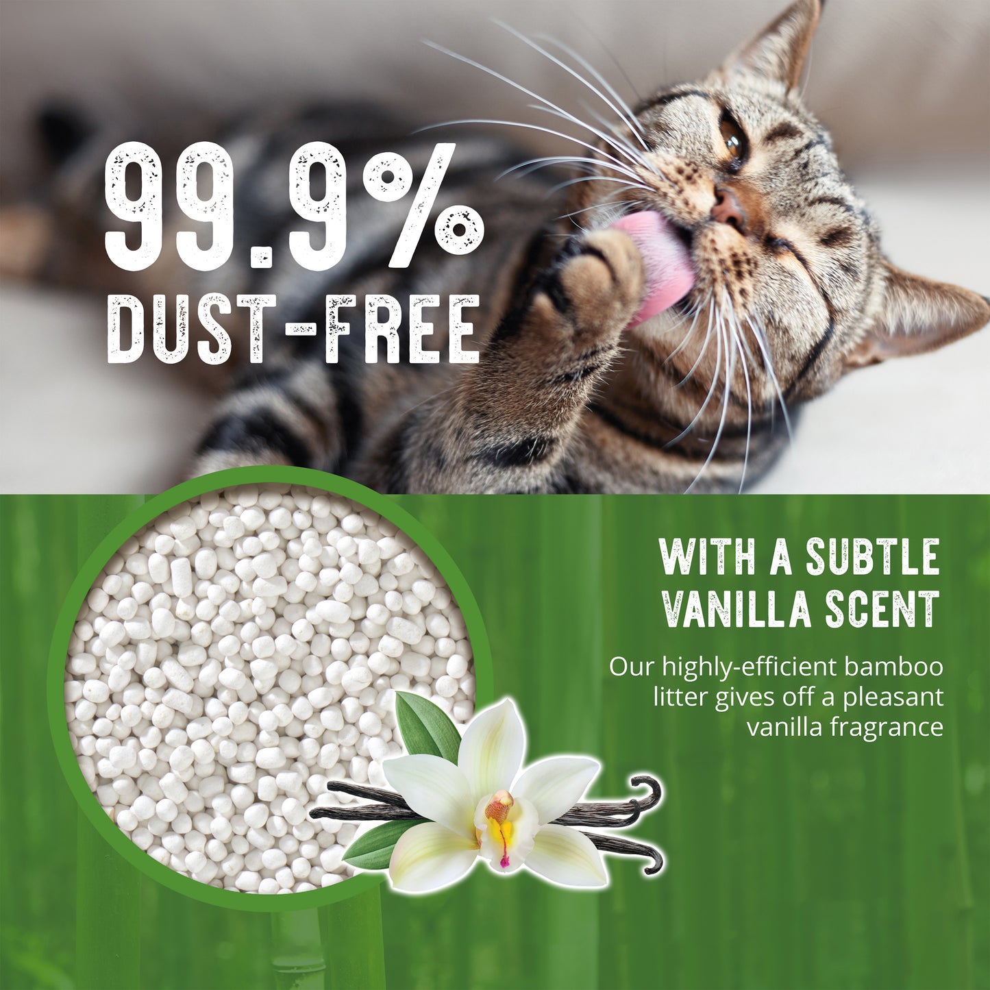 Catit Go Natural Ultra-light Bamboo Clumping Vanilla Scented Cat Litter 3.6kg