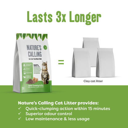 Nature's Calling Walnut Shell Clumping Cat Litter 4kg